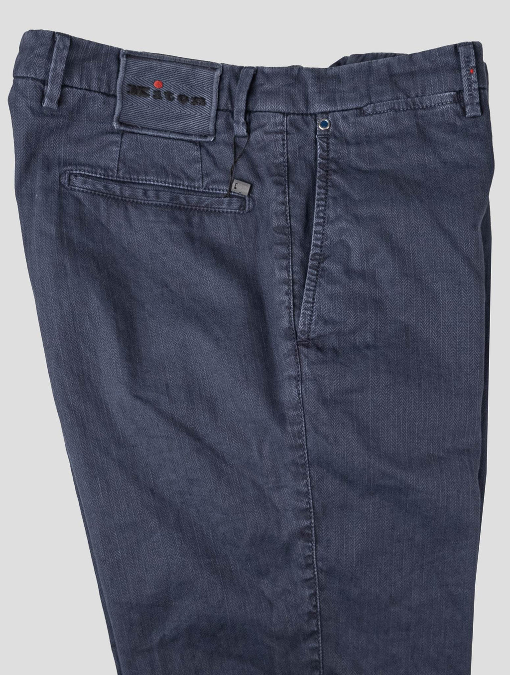 KITON Blue Linen Cotton Ea Pants