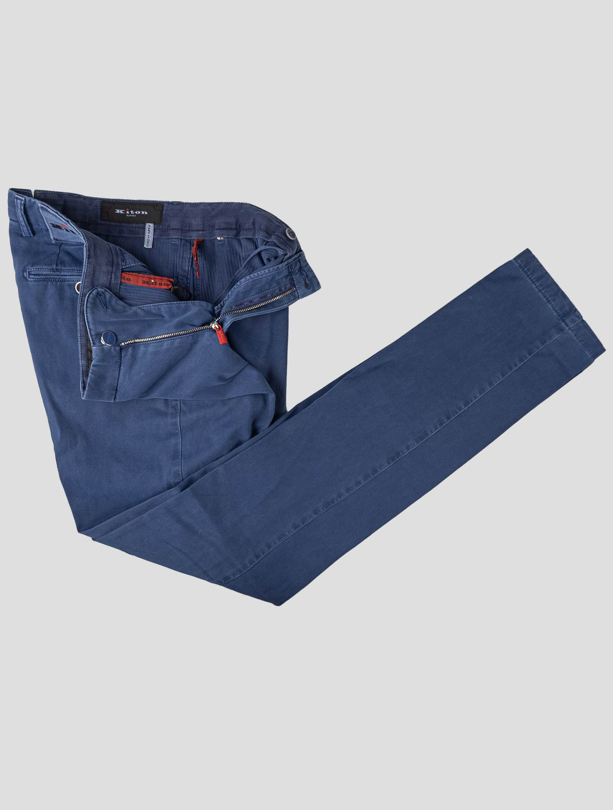 Kiton KITON Blue Cotton Ea Pants Blue 001