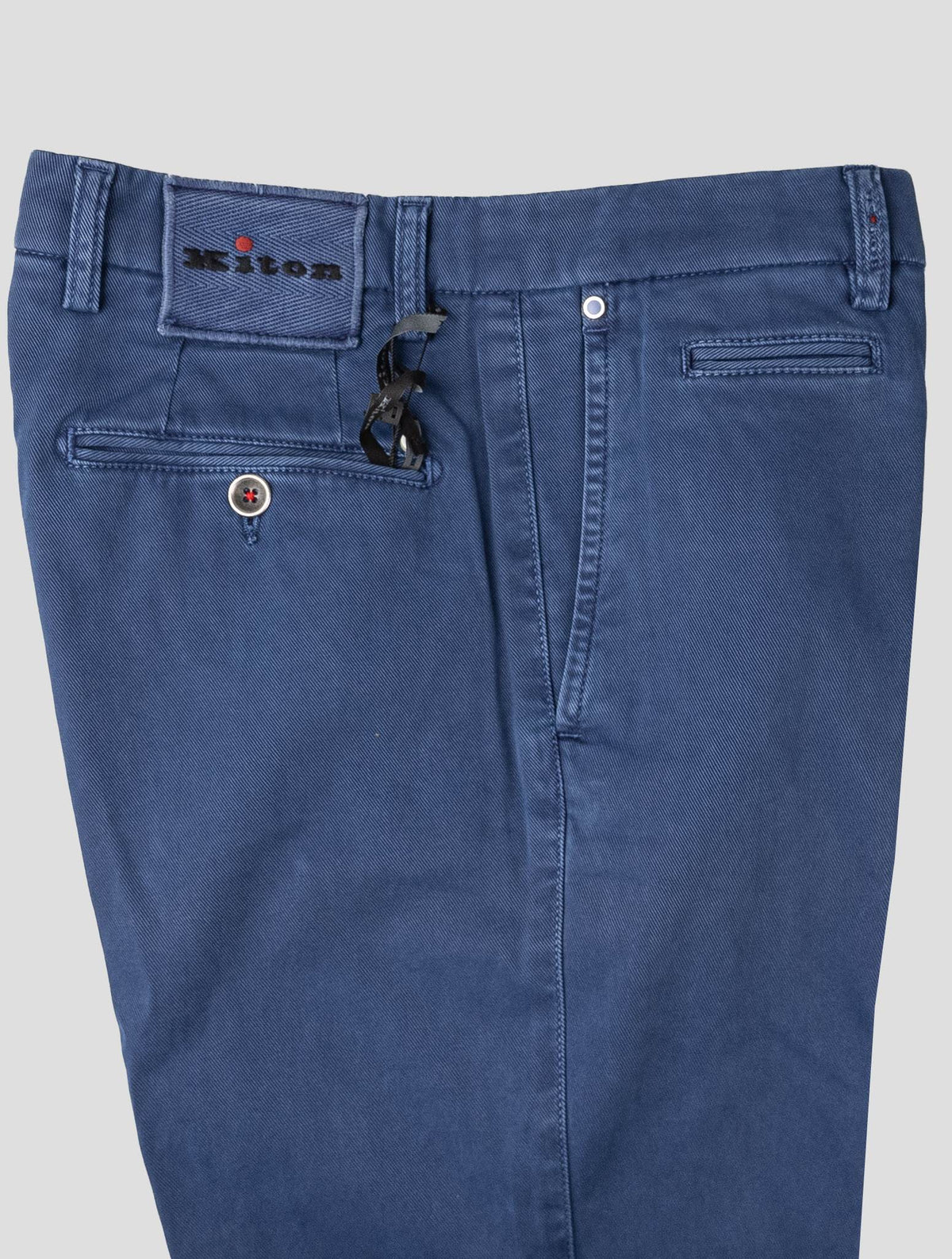 KITON Blue Cotton Ea Pants