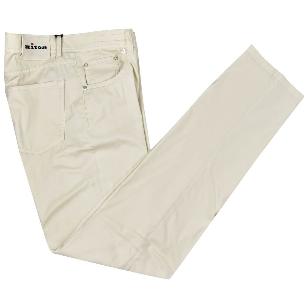 KITON Beige Cotton Silk Ea Jeans