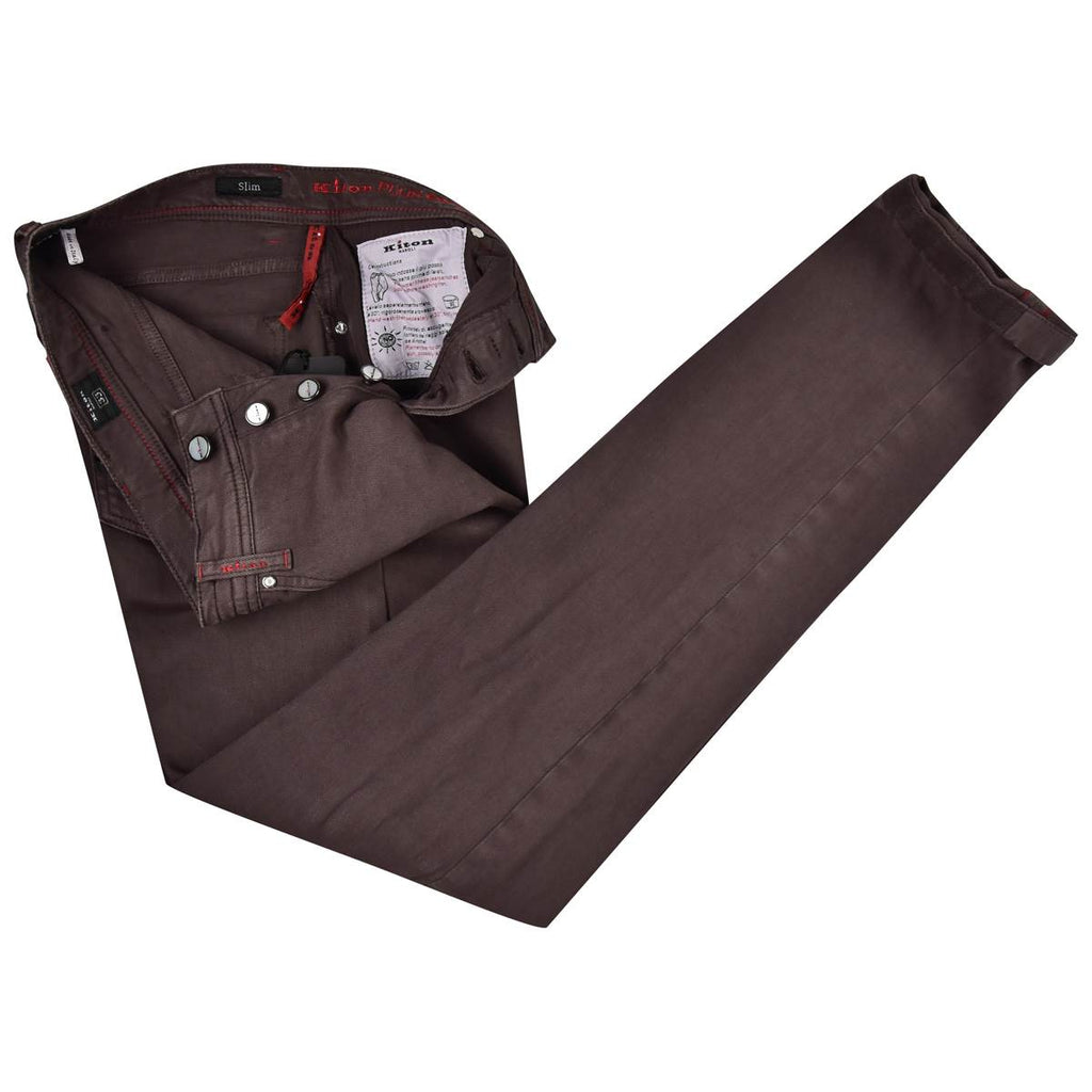 Kiton KITON Brown Cotton Ea Special Edition Jeans Brown 001