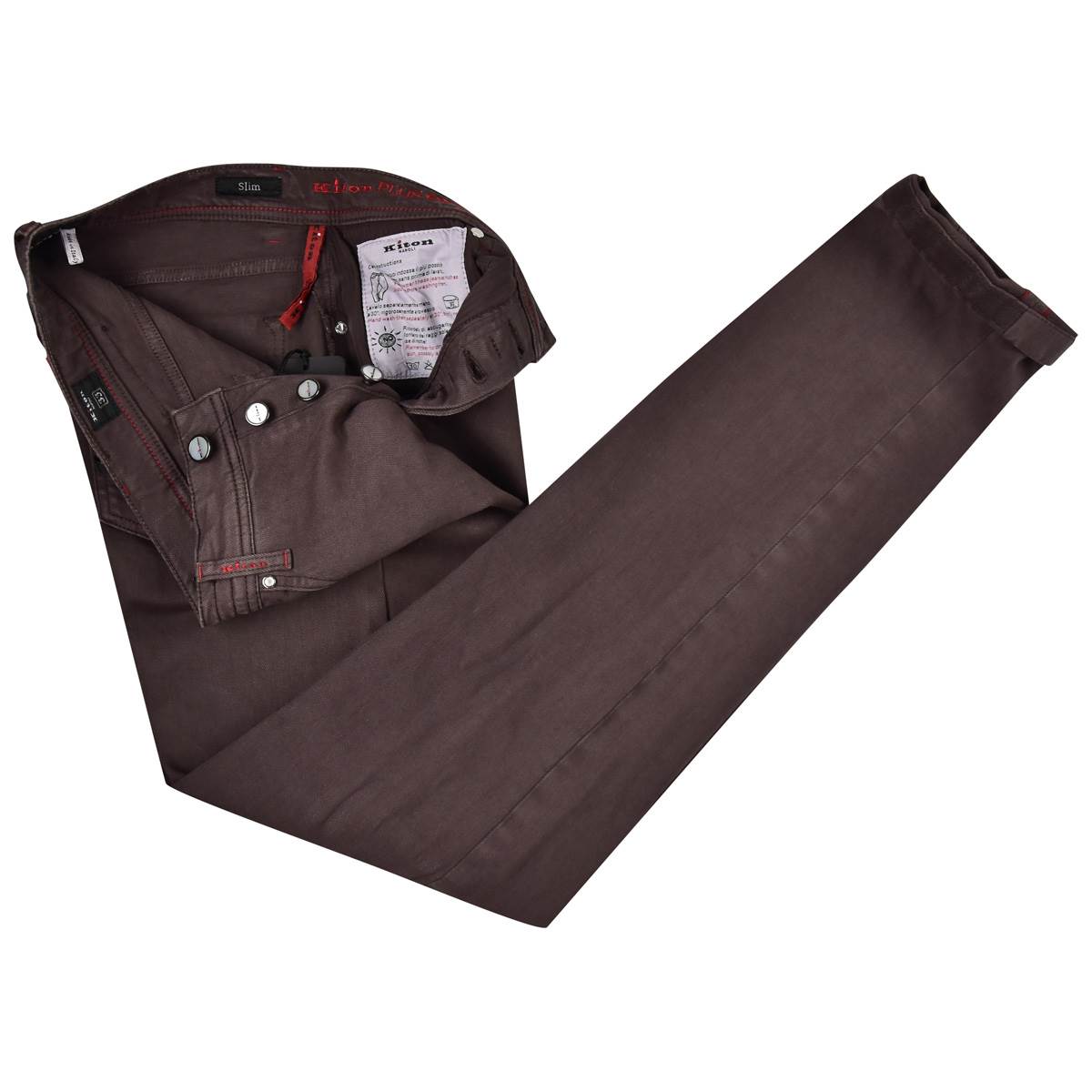 KITON Brown Cotton Ea Special Edition Jeans