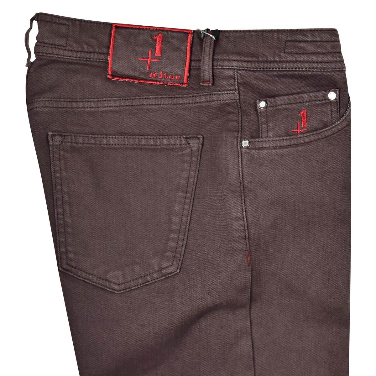 KITON Brown Cotton Ea Special Edition Jeans