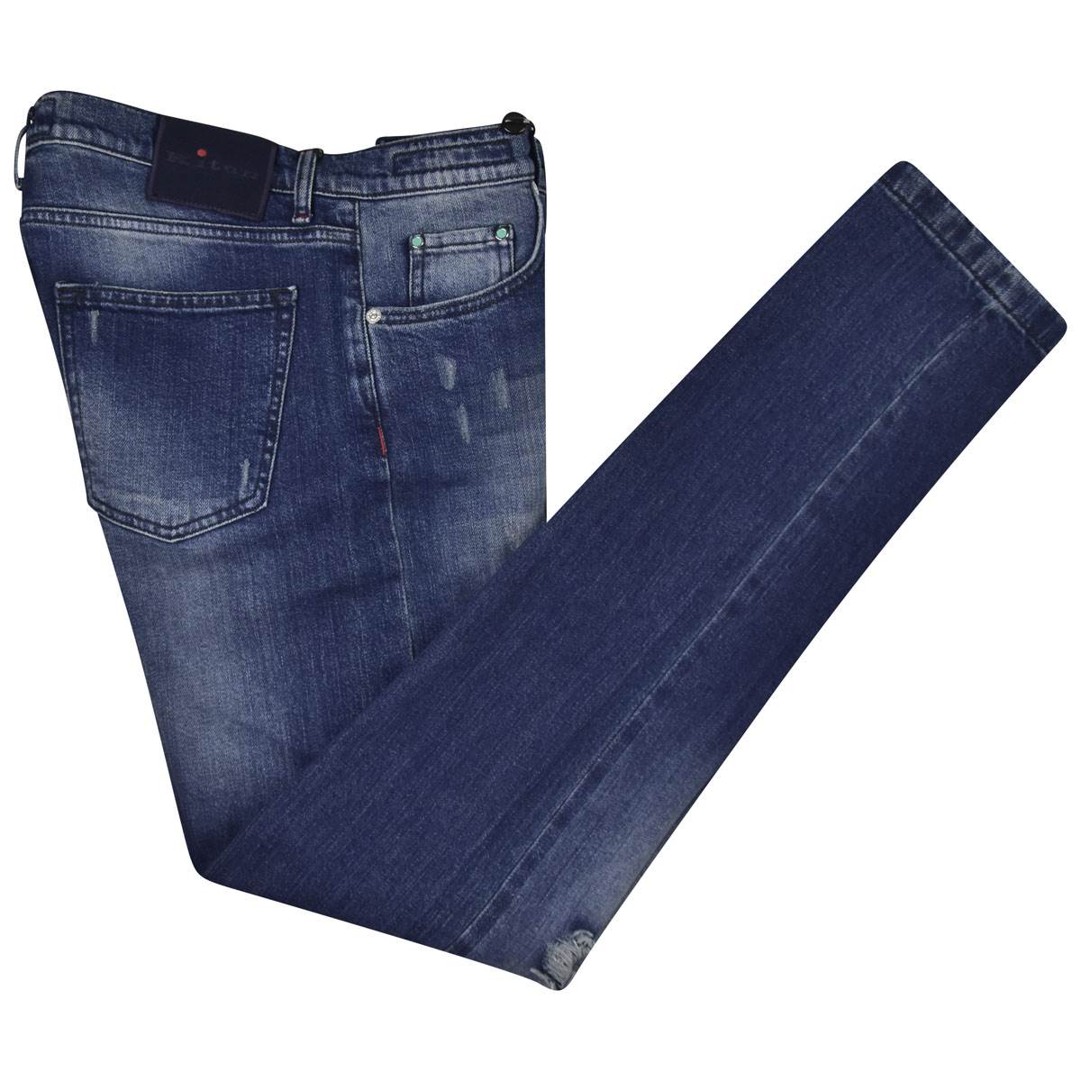 KITON Blue Cotton Ea Jeans
