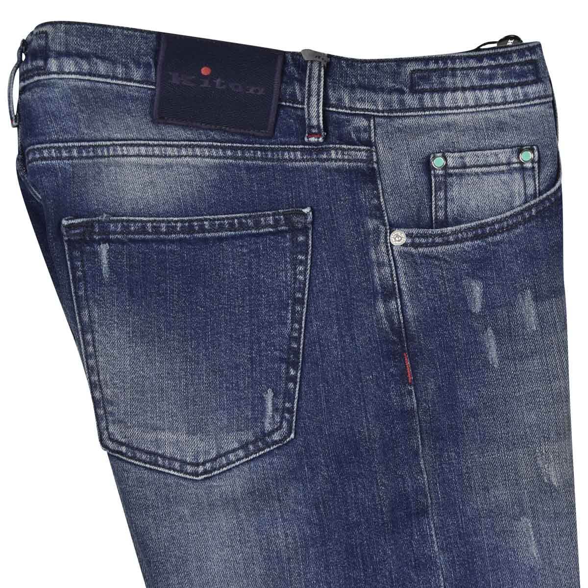 KITON Blue Cotton Ea Jeans