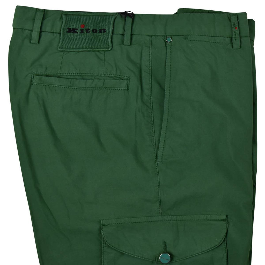 KITON Green Cotton Short Pants