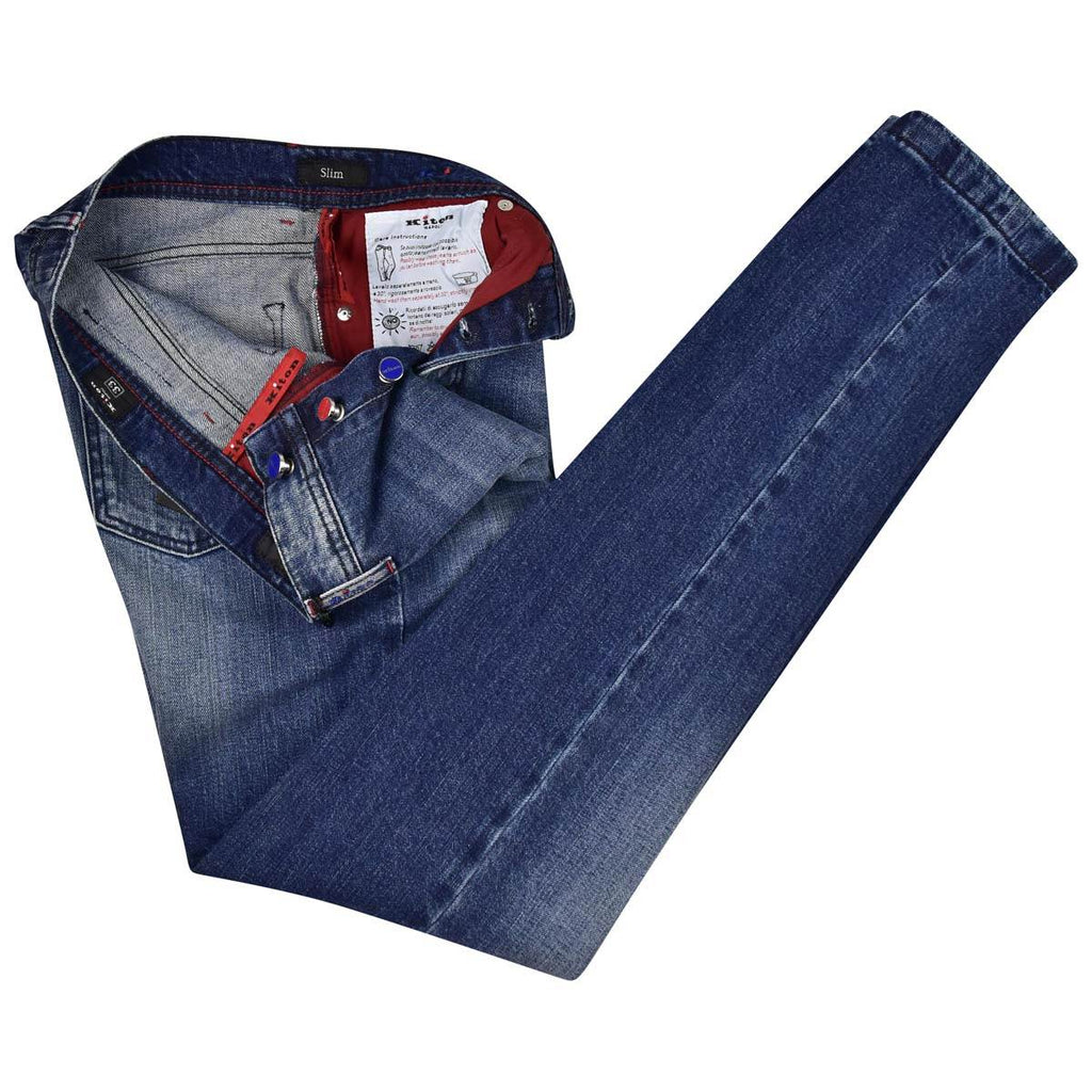KITON Blue Cotton Ea Jeans