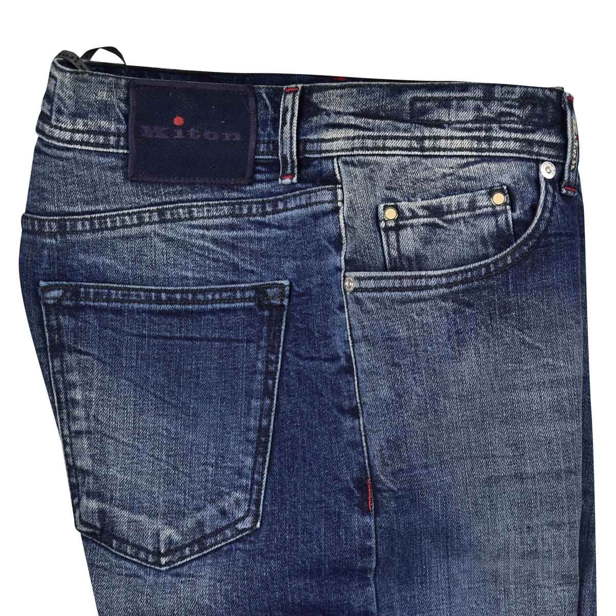 KITON Blue Cotton Ea Jeans