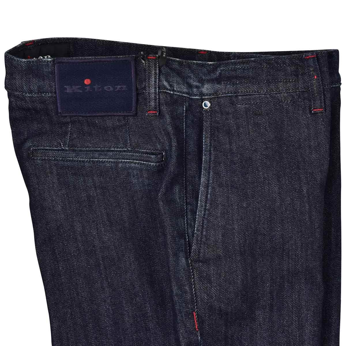 KITON Blue Cotton Cashmere Ea Pants