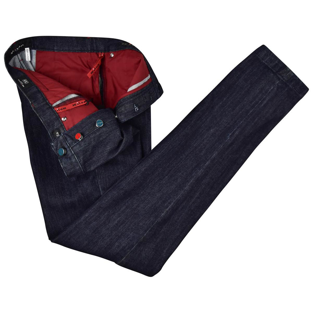 KITON Blue Cotton Cashmere Ea Pants