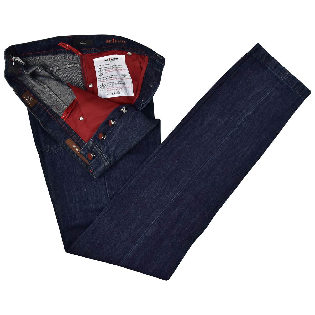 Kiton KITON Blue Cotton Jeans Blue 001