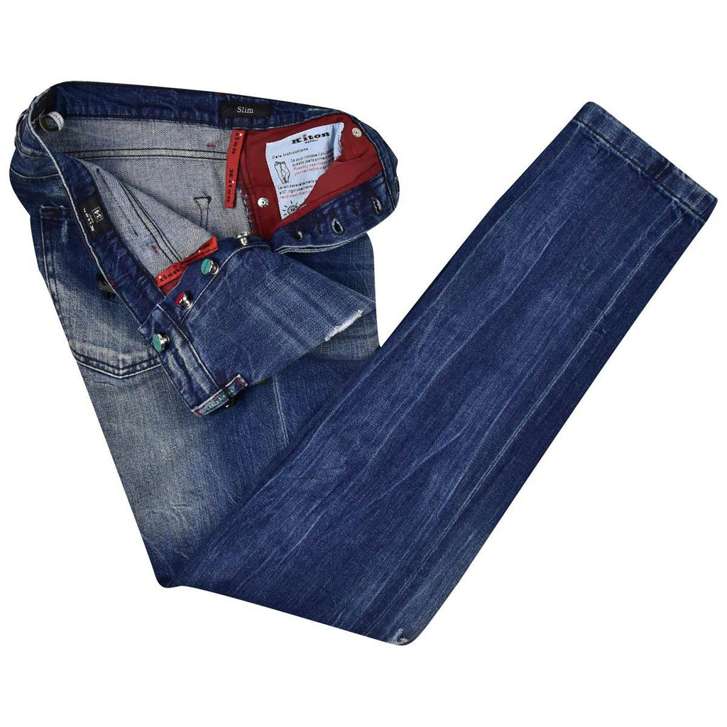 Kiton KITON Blue Cotton Ea Jeans Blue 001
