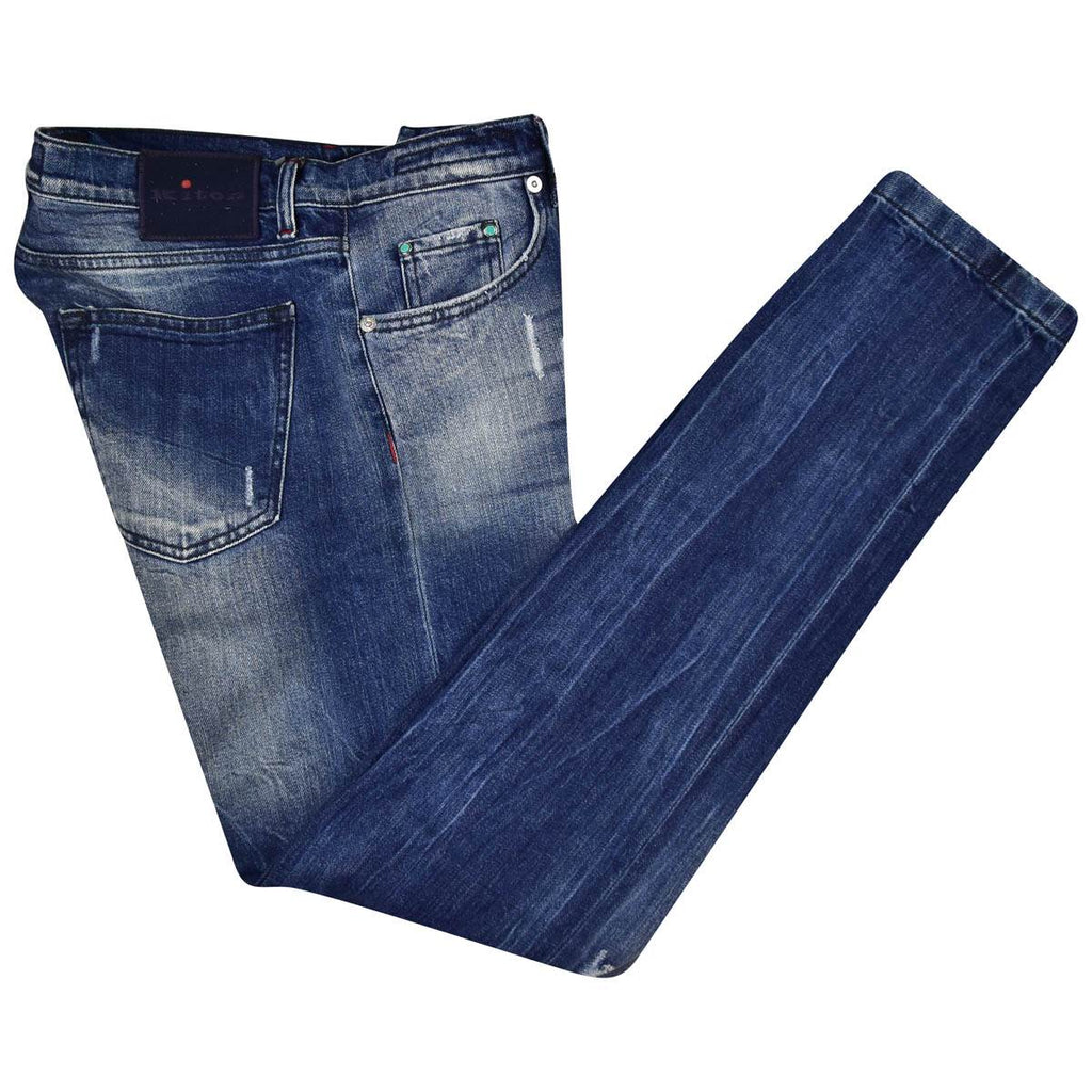 KITON Blue Cotton Ea Jeans