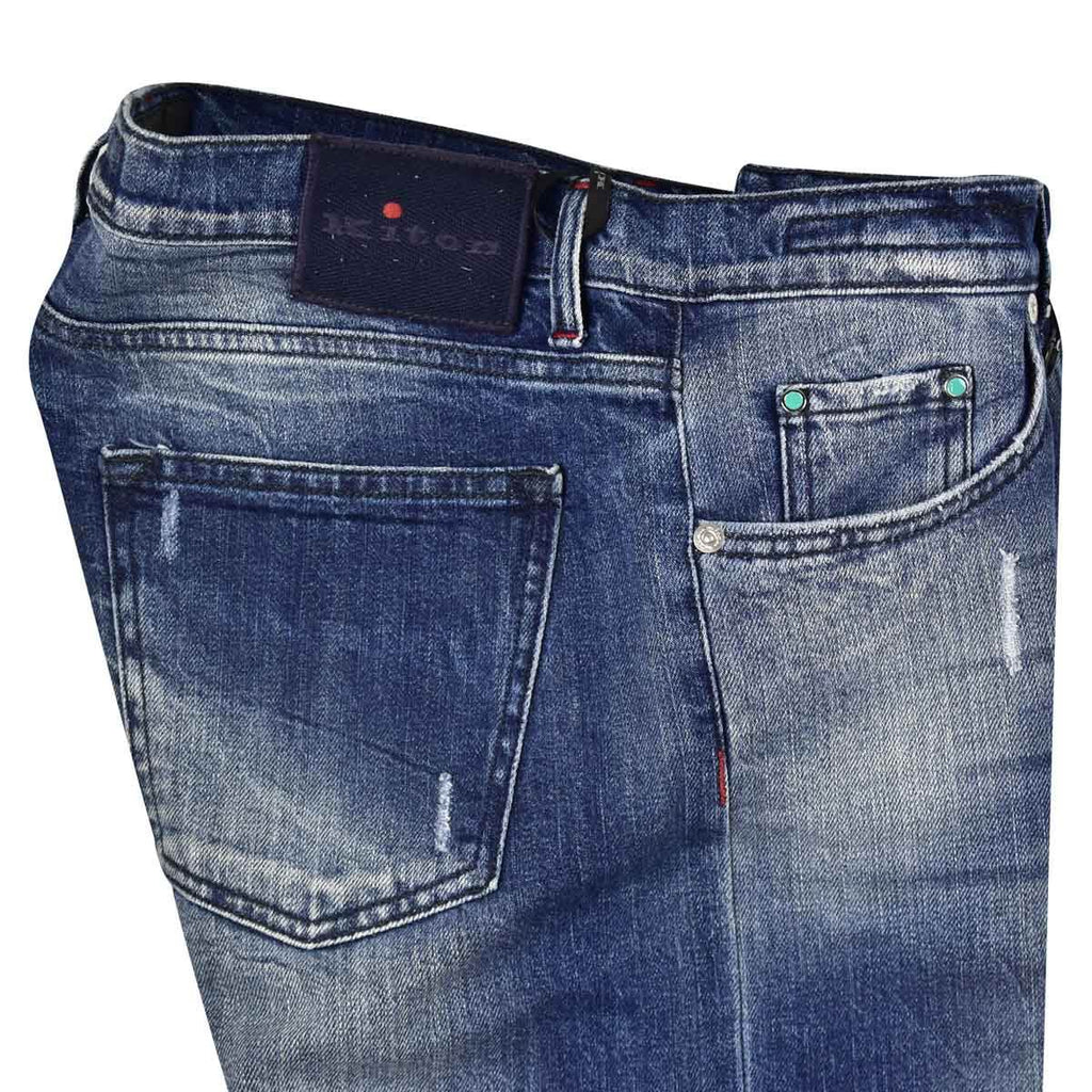 KITON Blue Cotton Ea Jeans