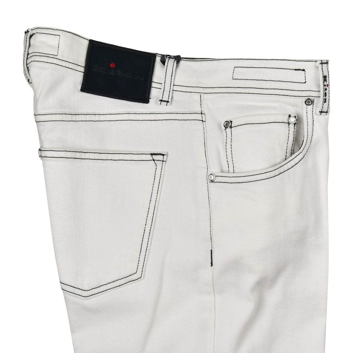 KITON White Cotton Ea Limited Edition Jeans