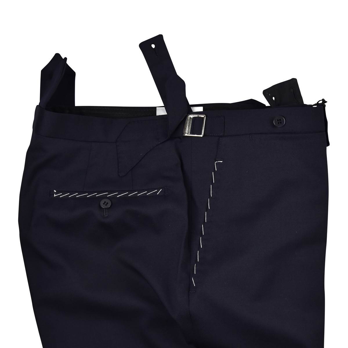 KITON Blue Wool Ea Dress Pants