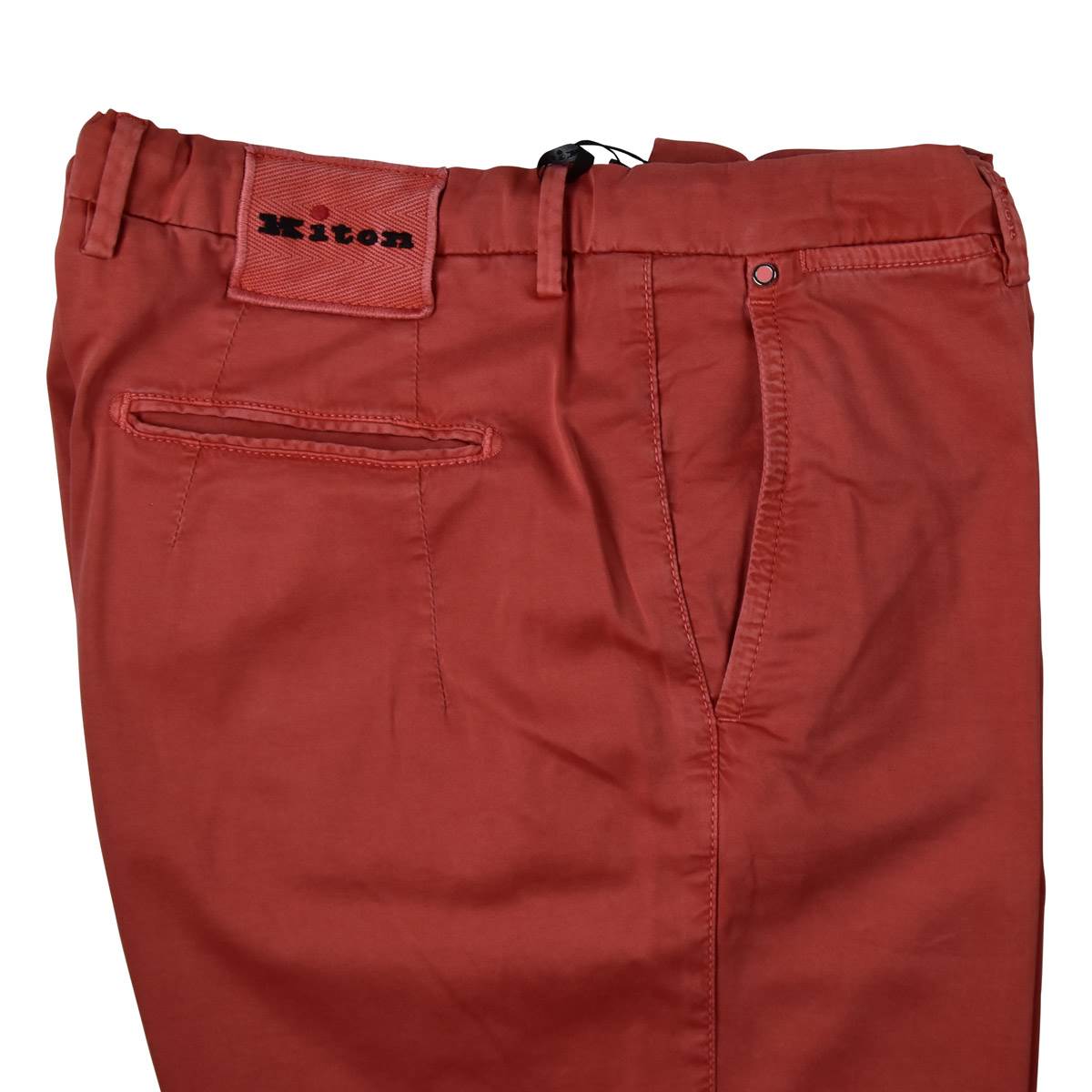 KITON Light Red Cotton Silk Ea Short Pants