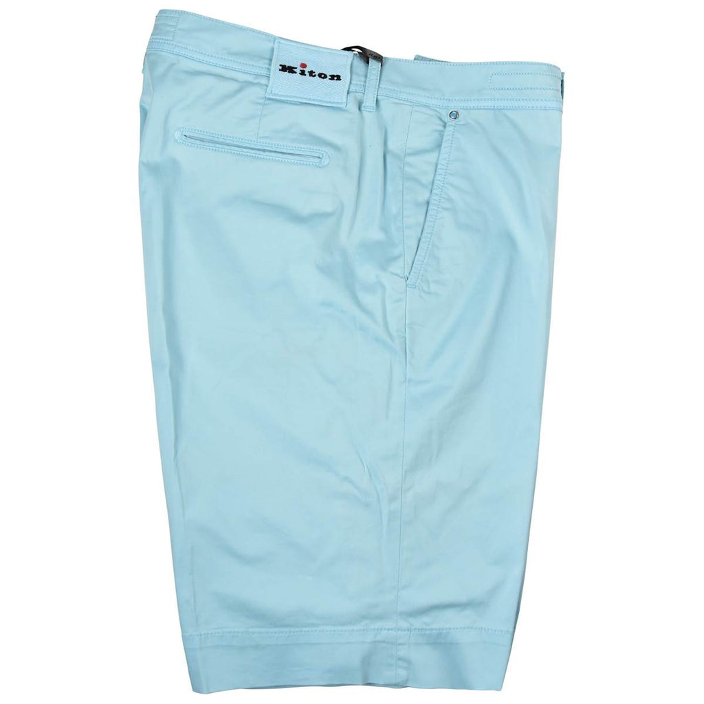 Kiton KITON Light Blue Cotton Ea Short Pants Light Blue 000