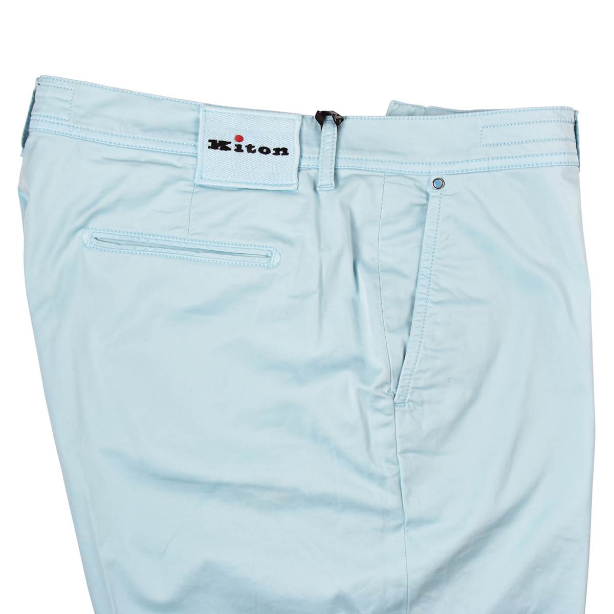 KITON Light Blue Cotton Ea Short Pants