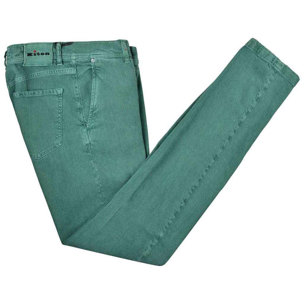 Kiton KITON Green Linen Cotton Pants Green 000
