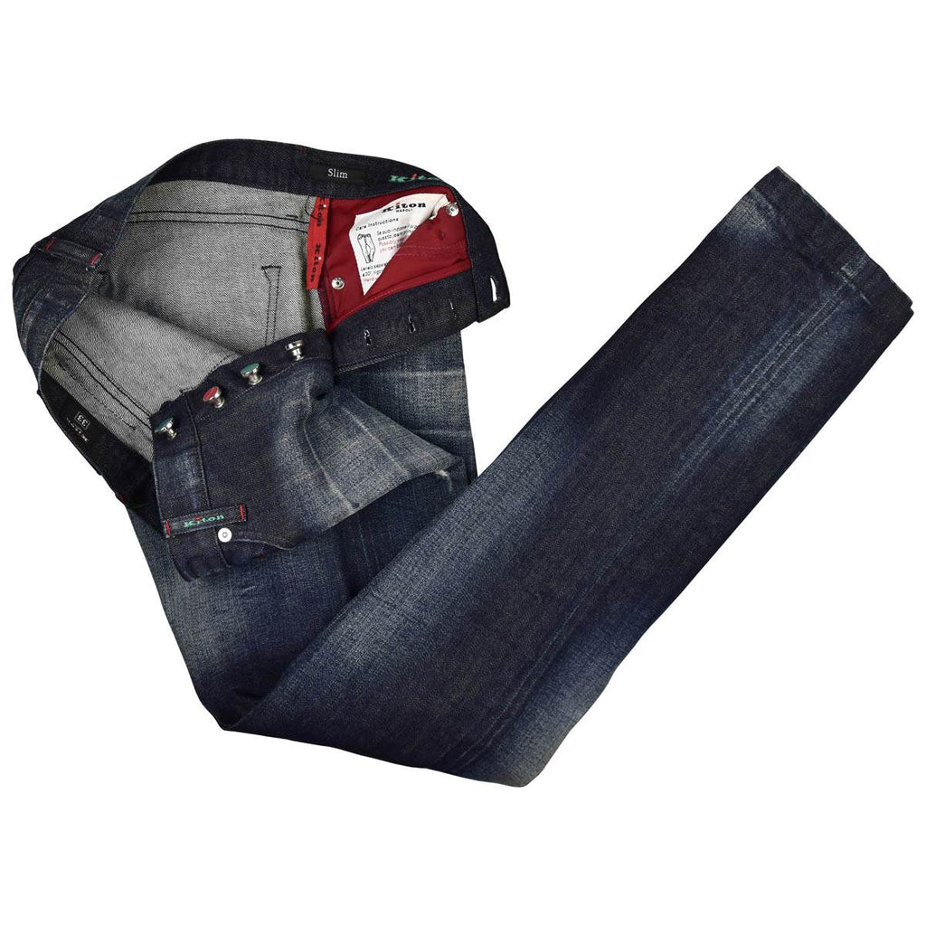 Kiton KITON Blue Cotton Ea Jeans Blue 001