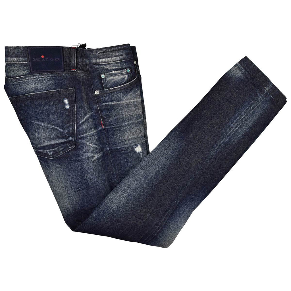 KITON Blue Cotton Ea Jeans