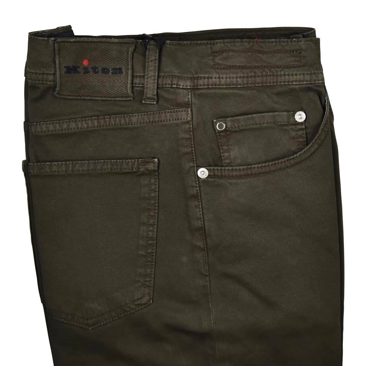 KITON Green Cotton Ea Jeans