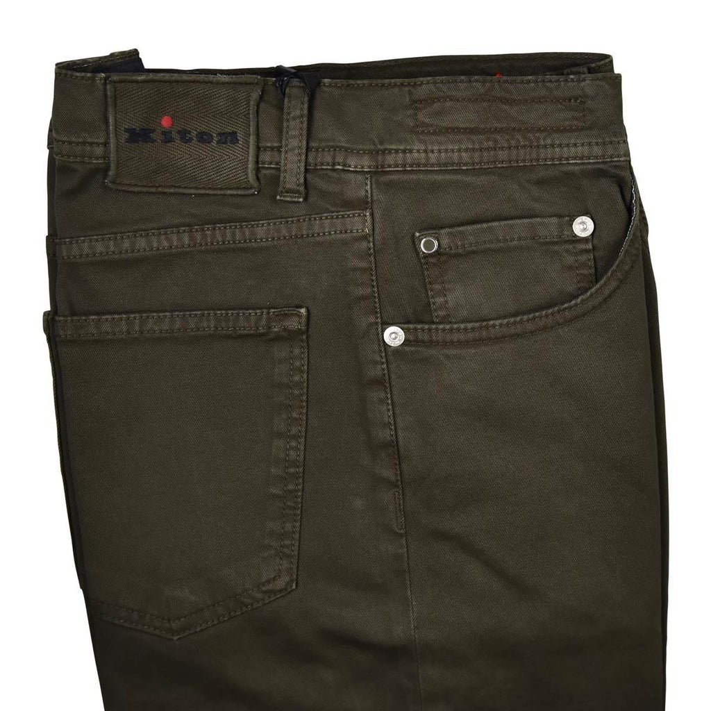KITON Green Cotton Ea Jeans