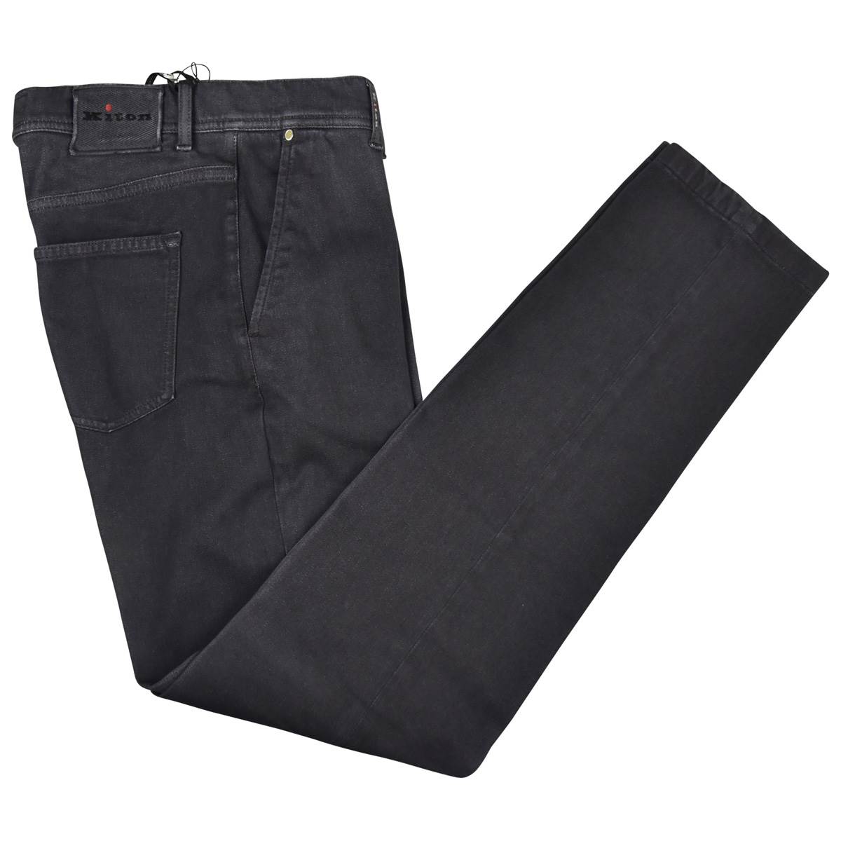 KITON Blue Cotton Pl Pu Pants