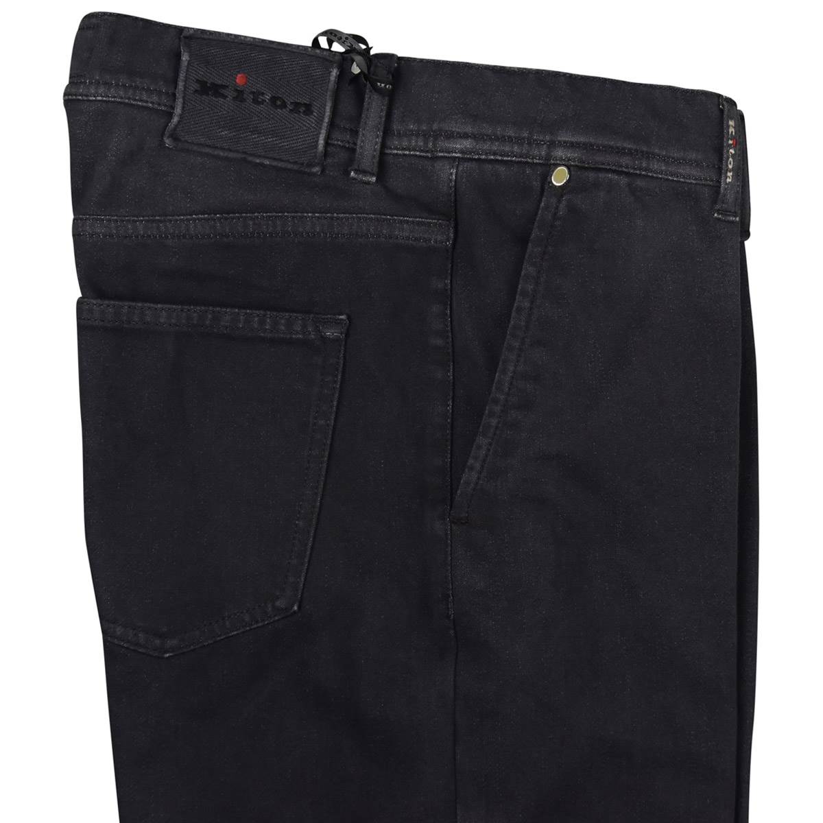 KITON Blue Cotton Pl Pu Pants