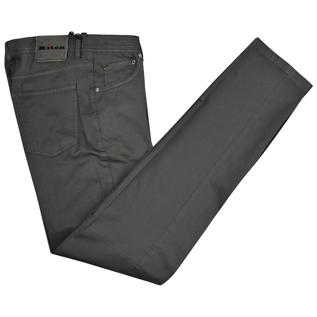 KITON Gray Cotton Ea Jeans