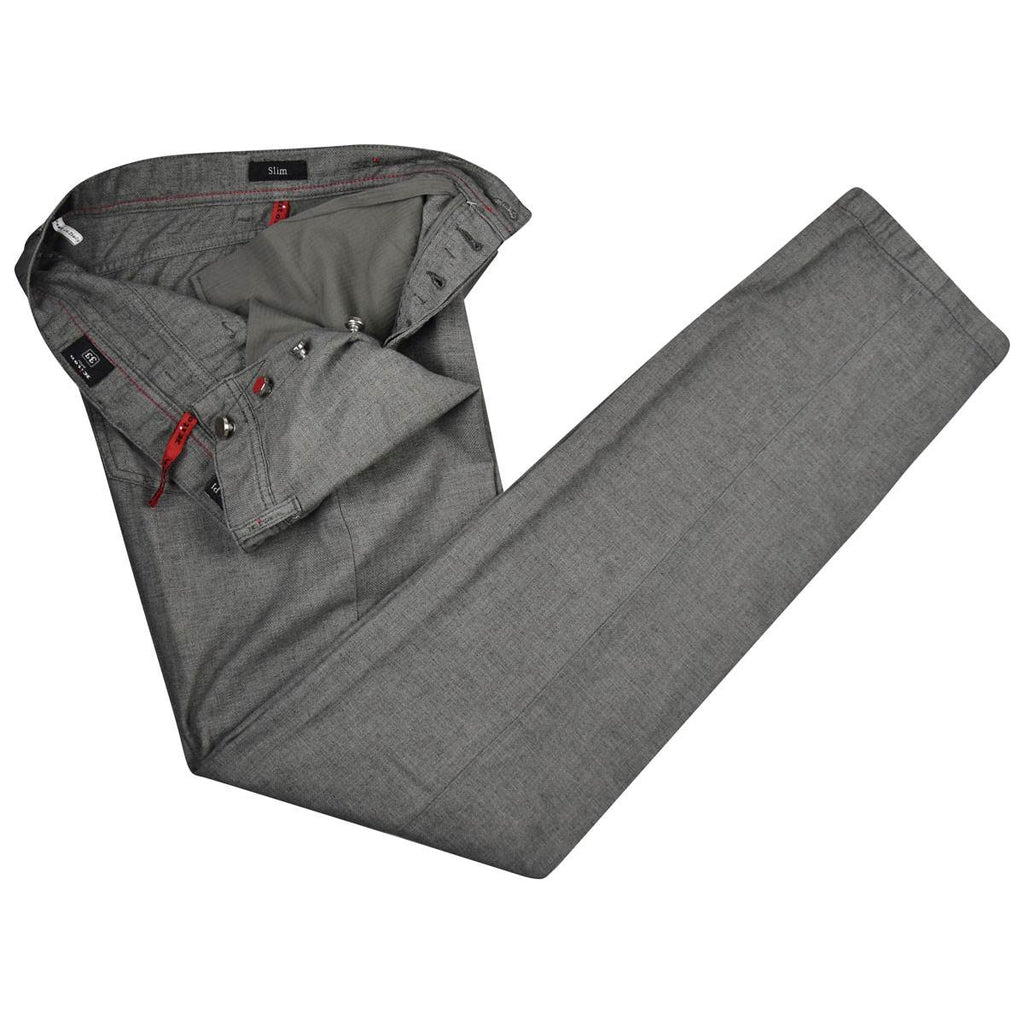 Kiton KITON Gray Cotton Linen Pl Jeans Gray 001