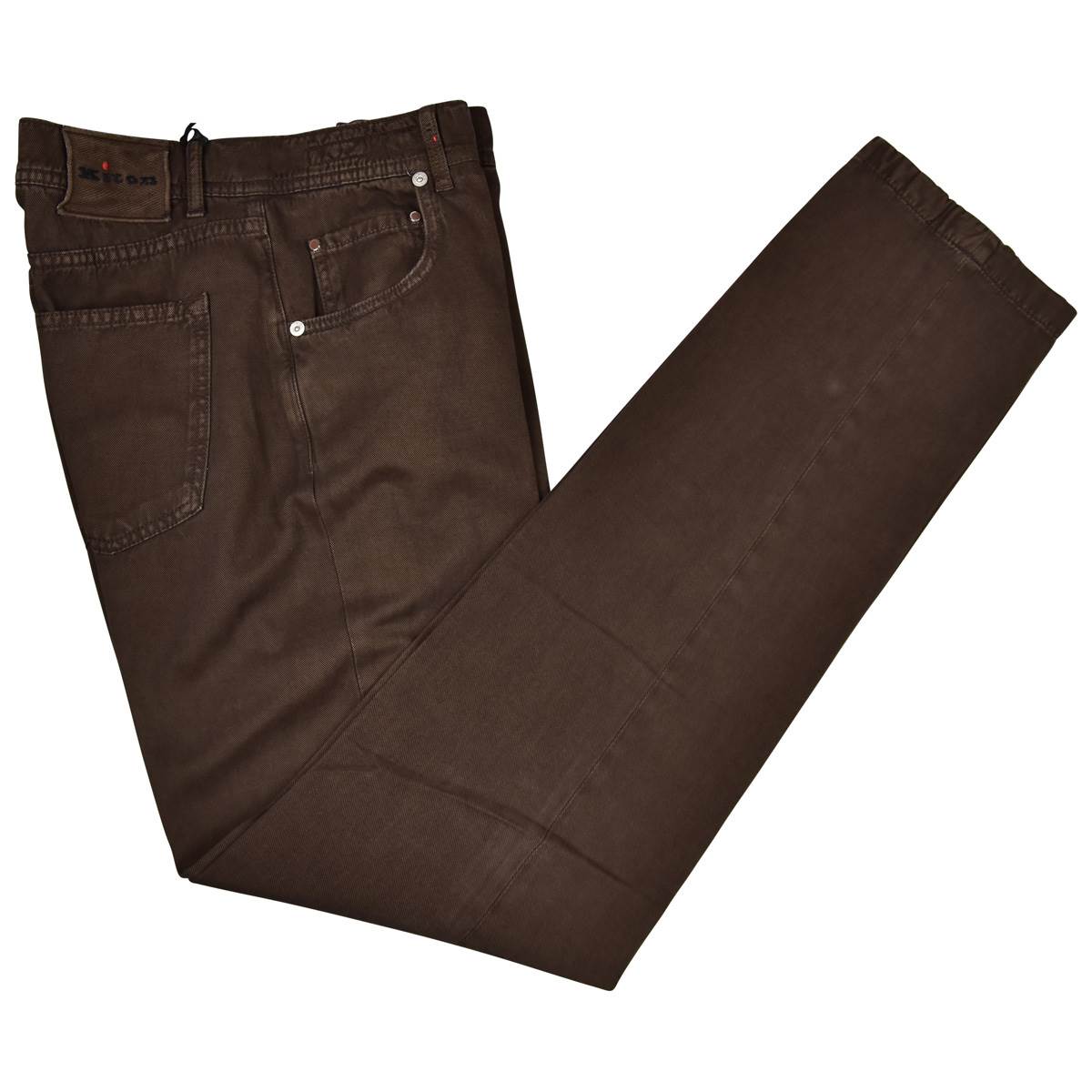 KITON Brown Cotton Cashmere Jeans