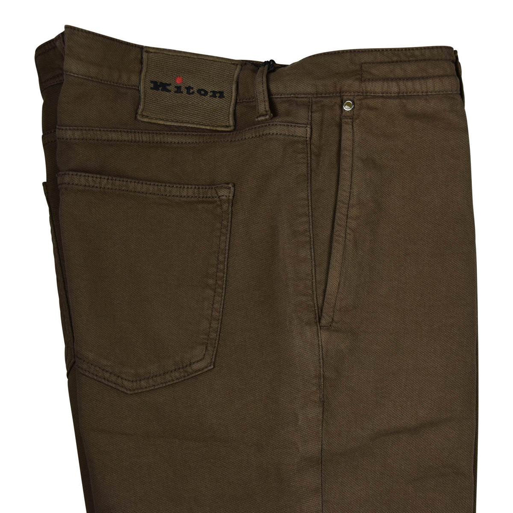 KITON Brown Cotton Cashmere Ea Pants