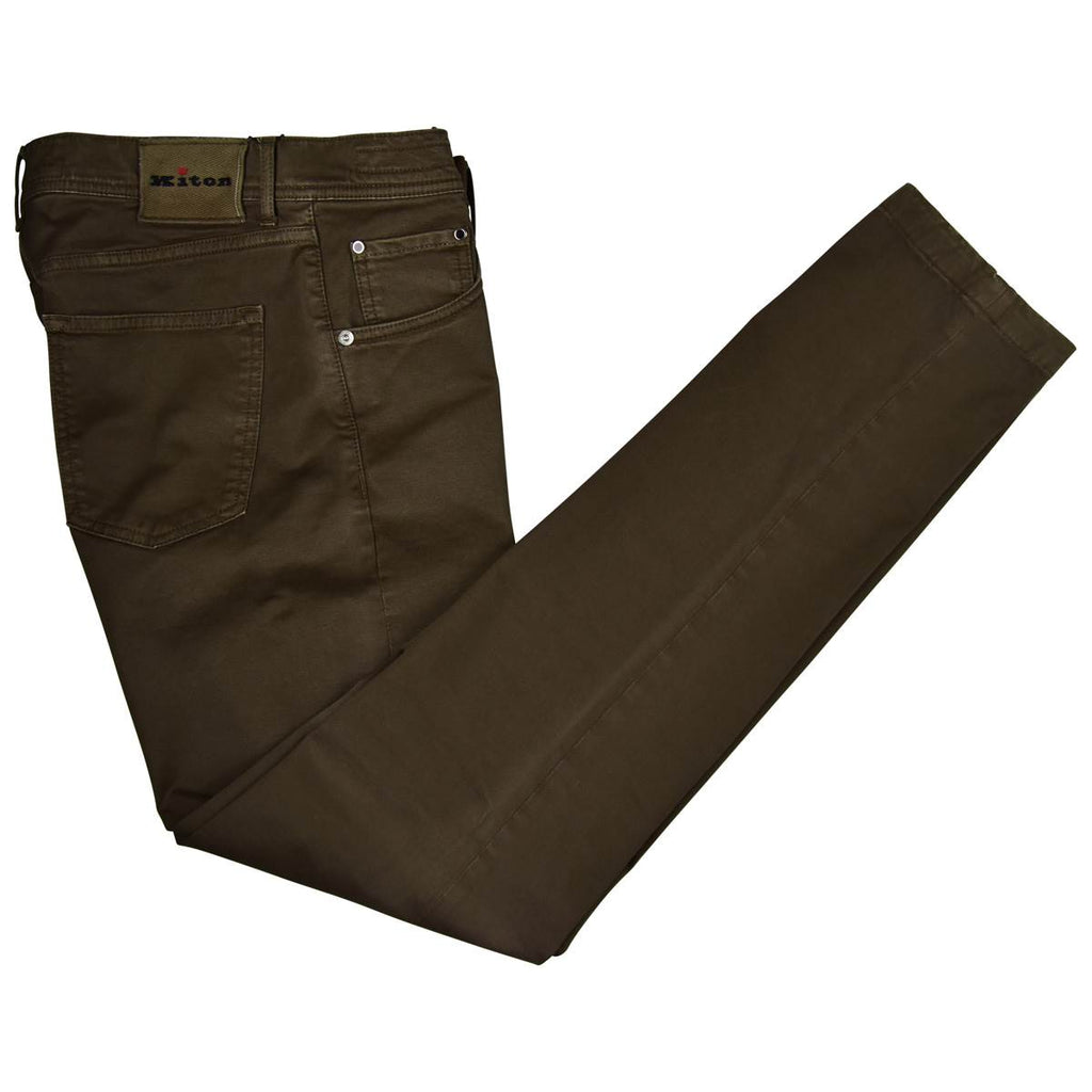KITON Brown Cotton Ea Jeans