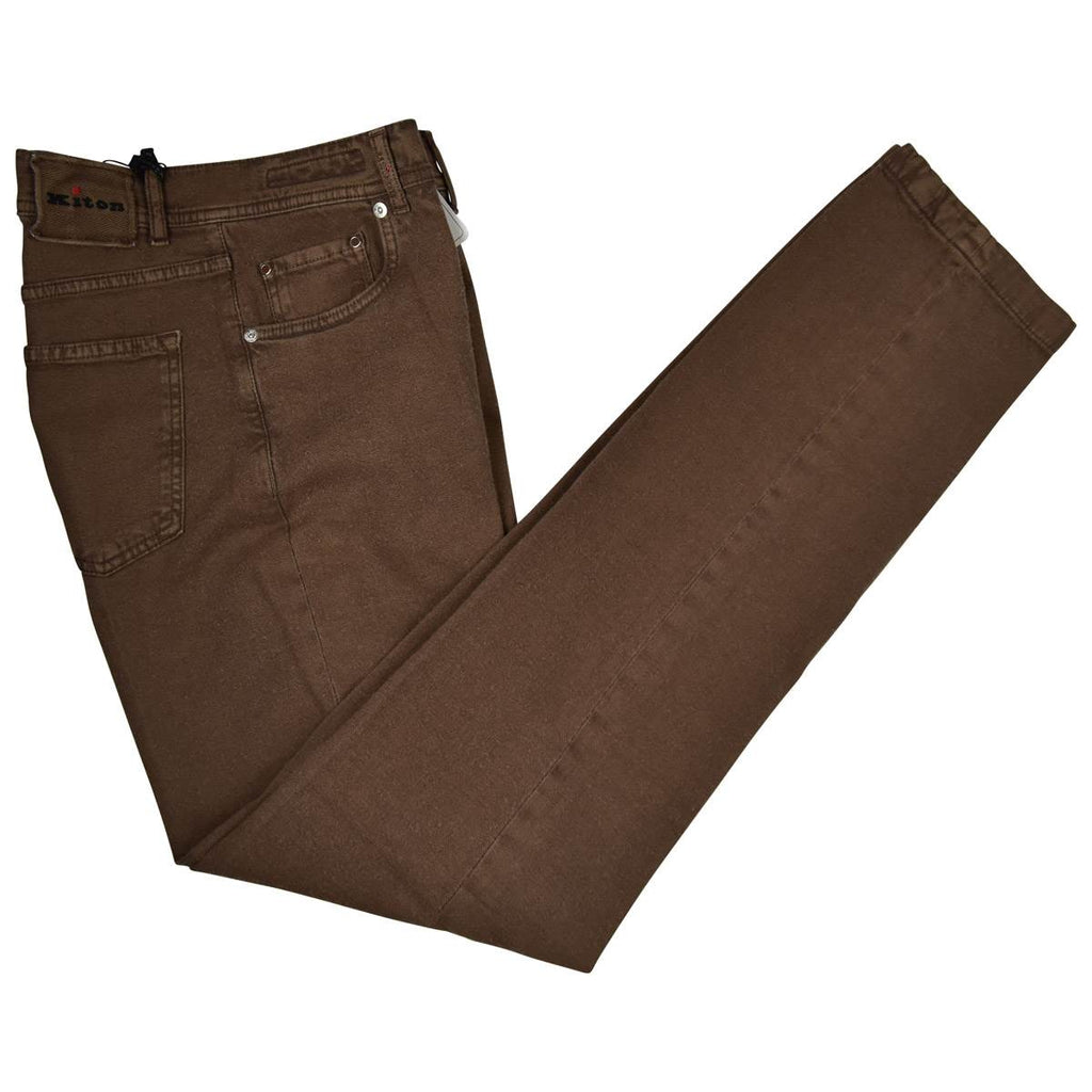 Kiton KITON Brown Cotton Wool Ea Jeans Brown 000