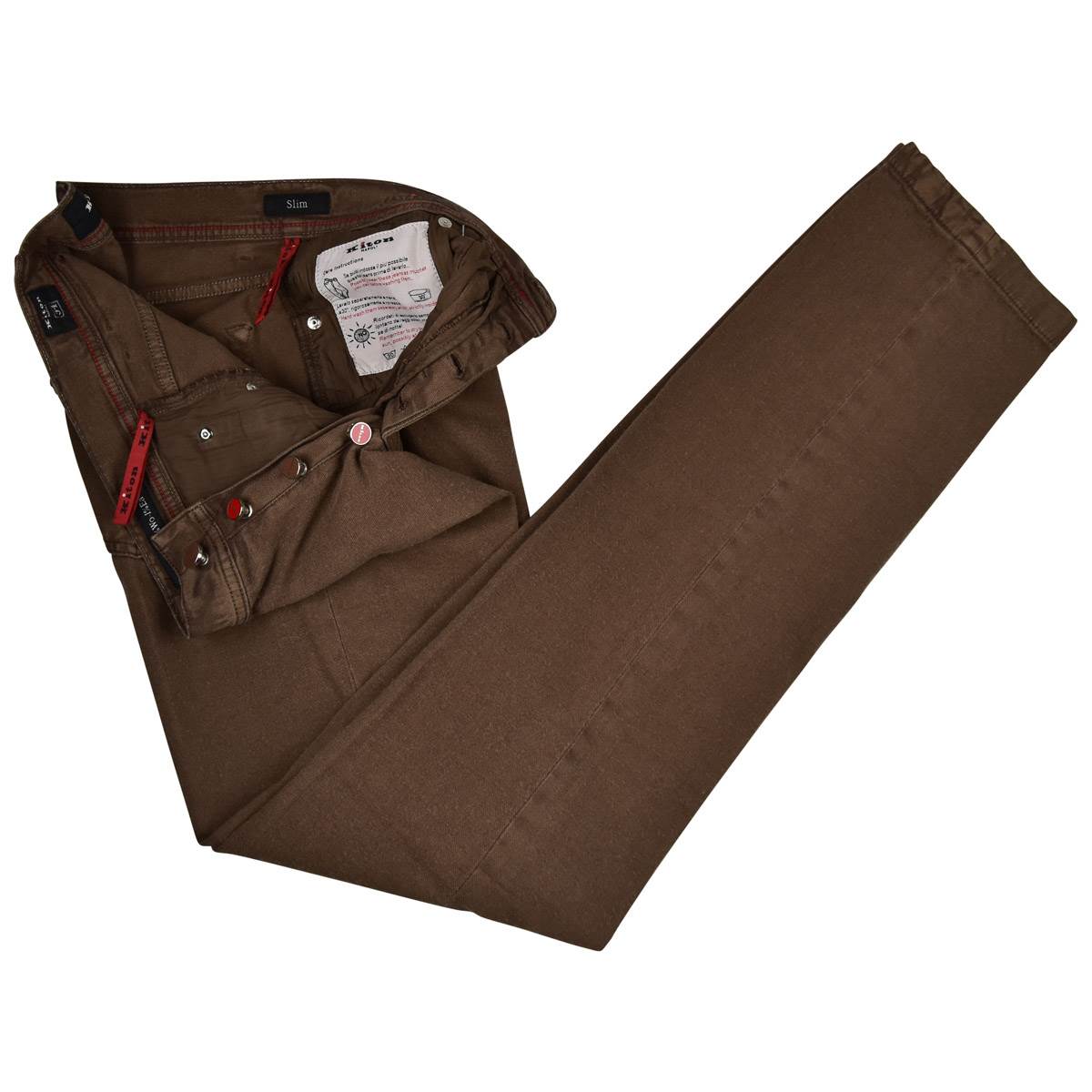 KITON Brown Cotton Wool Ea Jeans