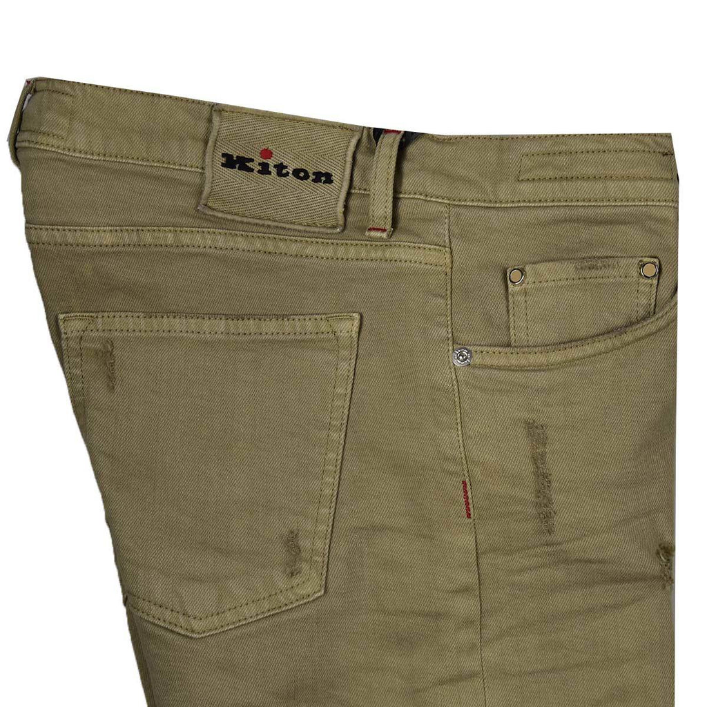 KITON Beige Cotton Ea Jeans