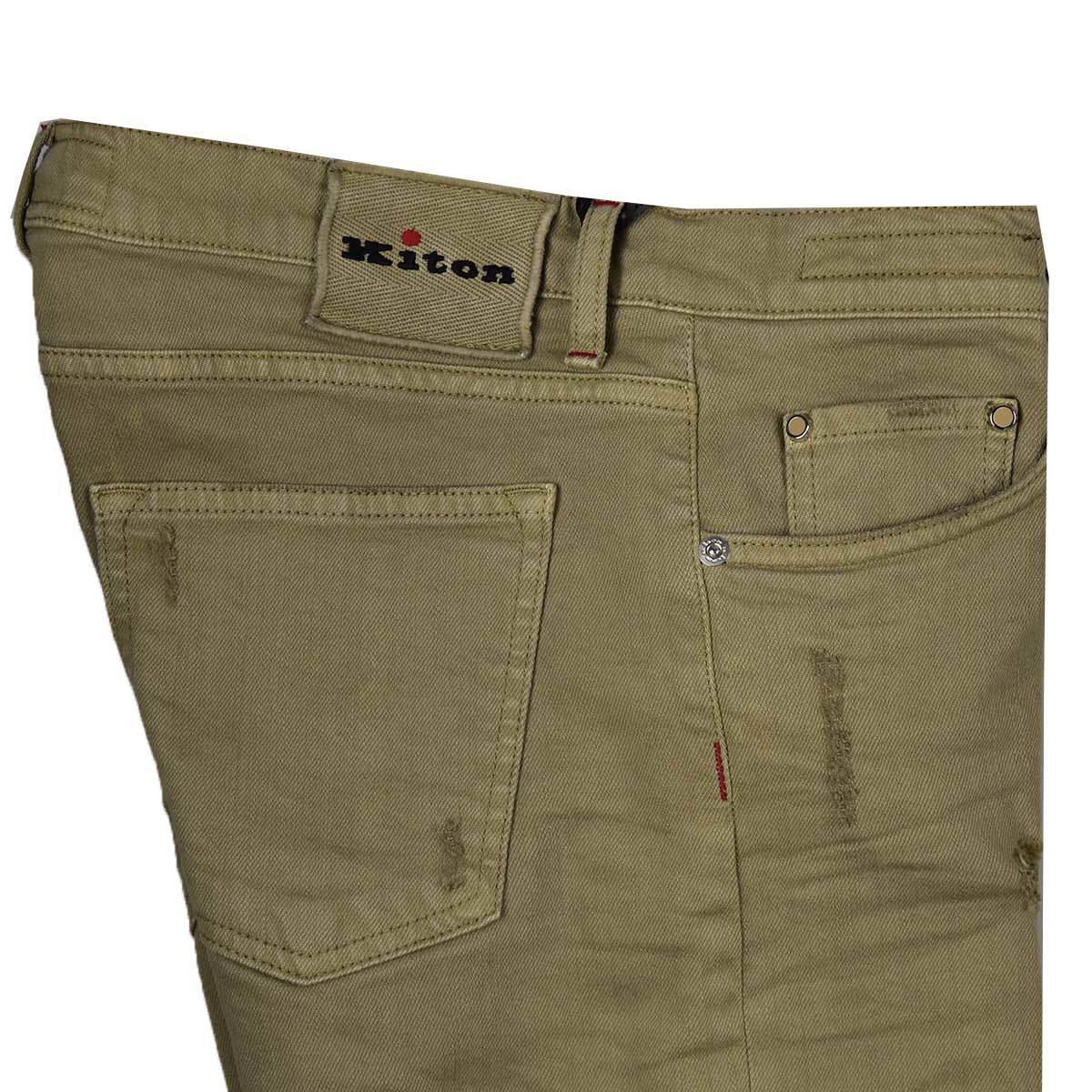KITON Beige Cotton Ea Jeans