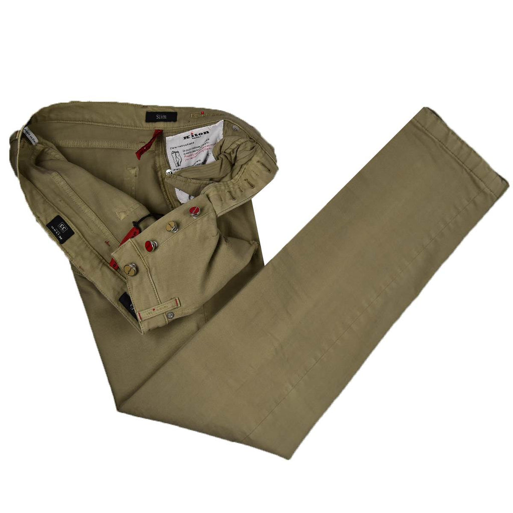 KITON Beige Cotton Ea Jeans