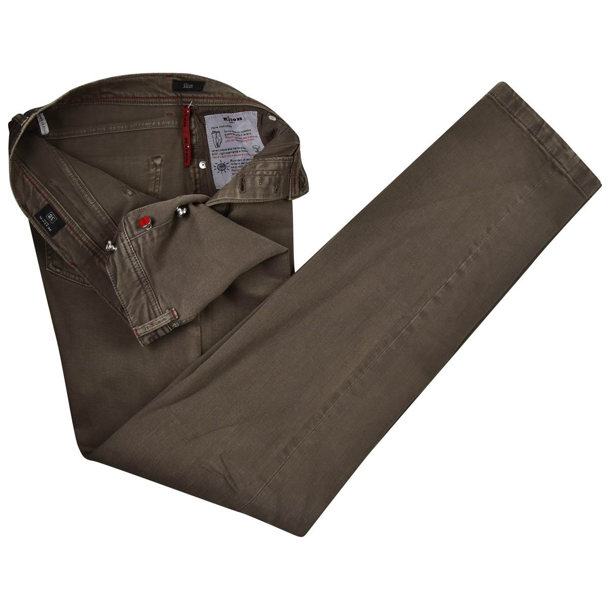 KITON Brown Cotton Ea Jeans