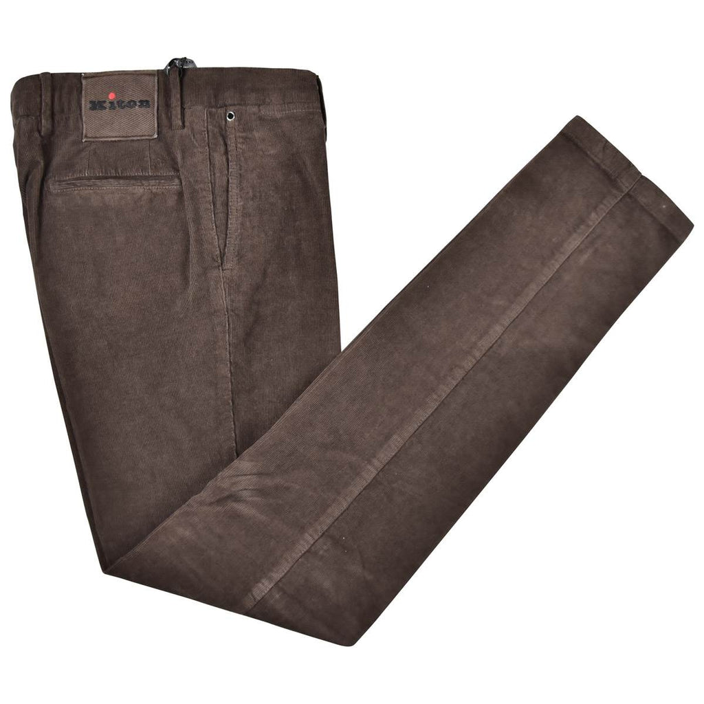 Kiton KITON Brown Cotton Ea Velvet Pants Brown 000
