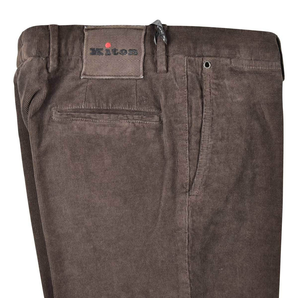KITON Brown Cotton Ea Velvet Pants