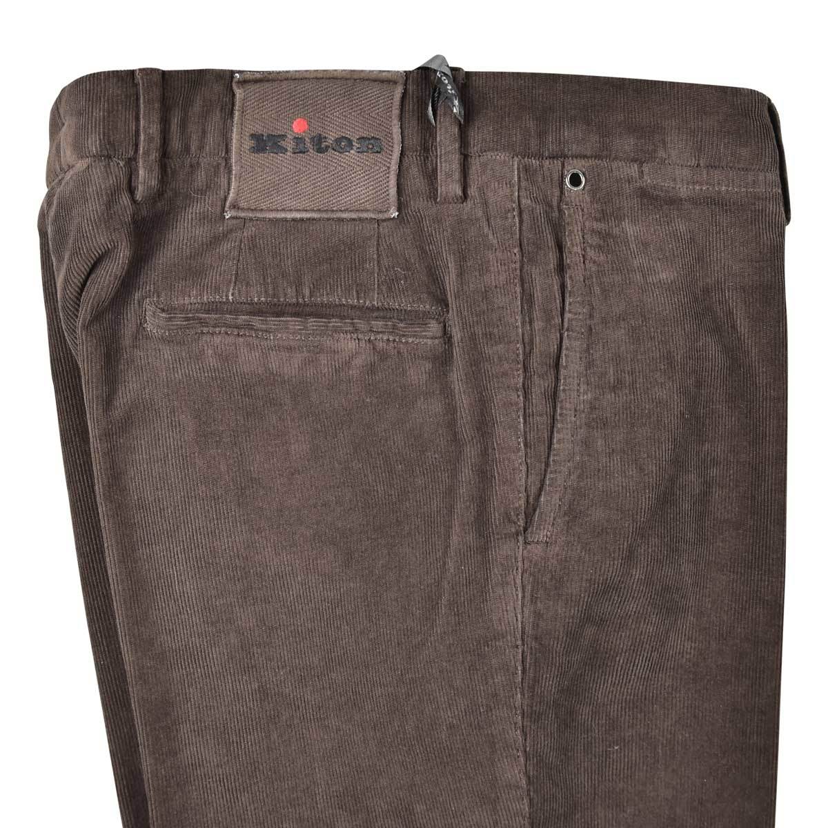 KITON Brown Cotton Ea Velvet Pants