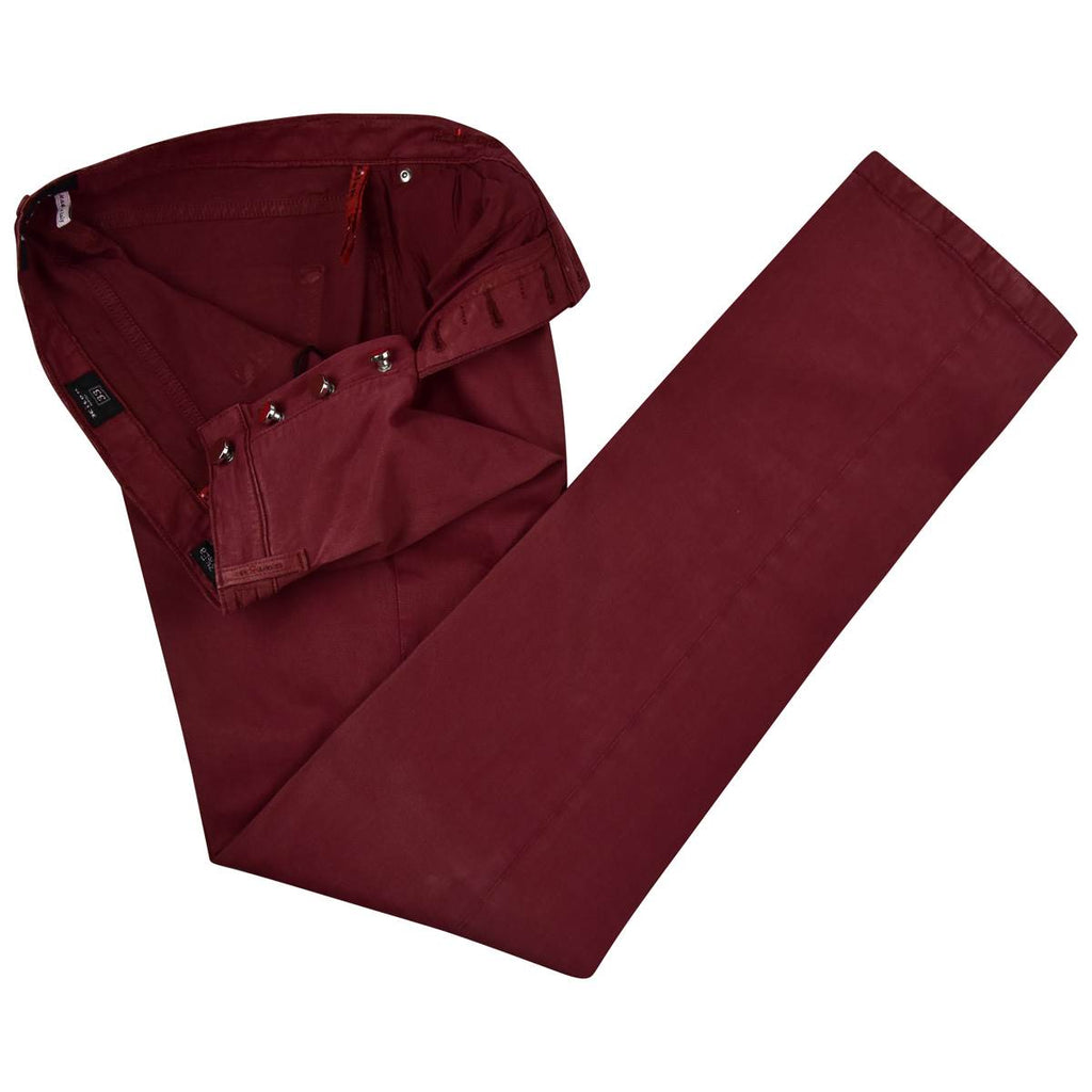 Kiton KITON Burgundy Cly Cotton Ea Pants Burgundy 001