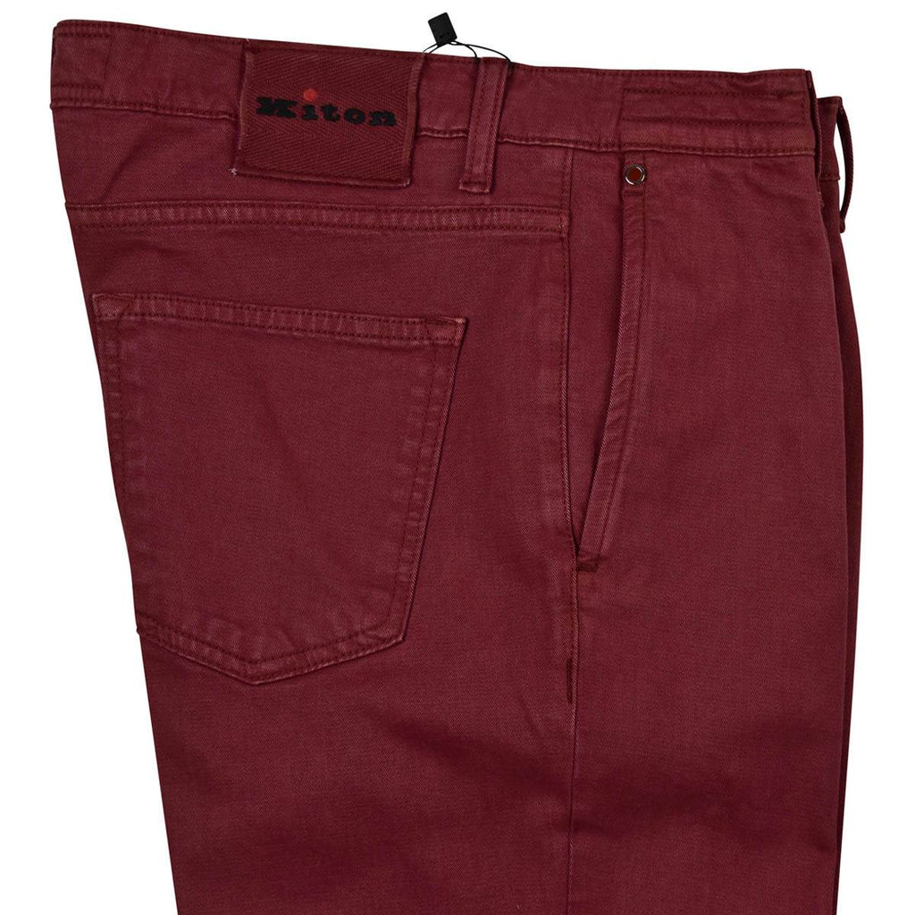 KITON Burgundy Cly Cotton Ea Pants