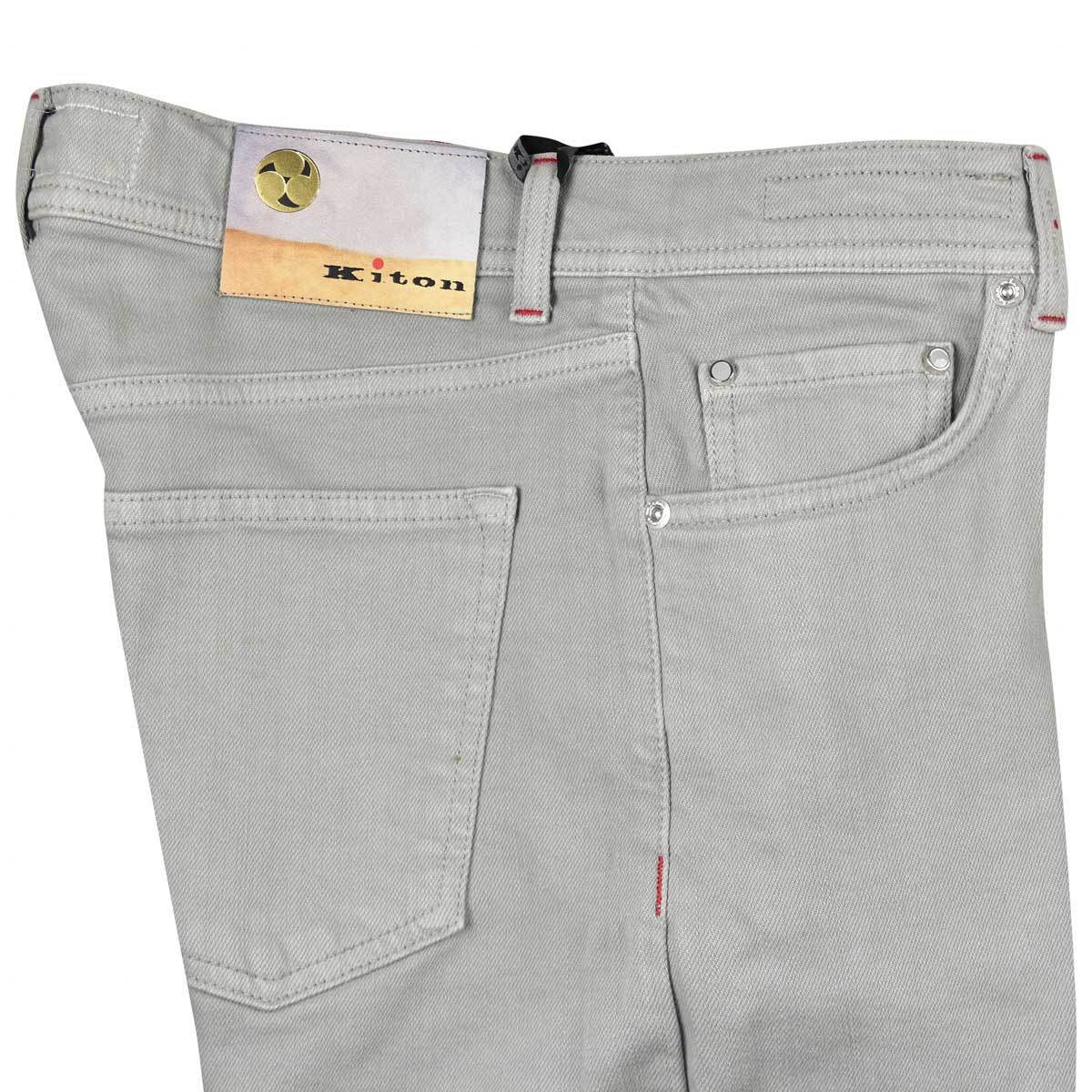 KITON Gray Cotton Ea Special Edition Jeans