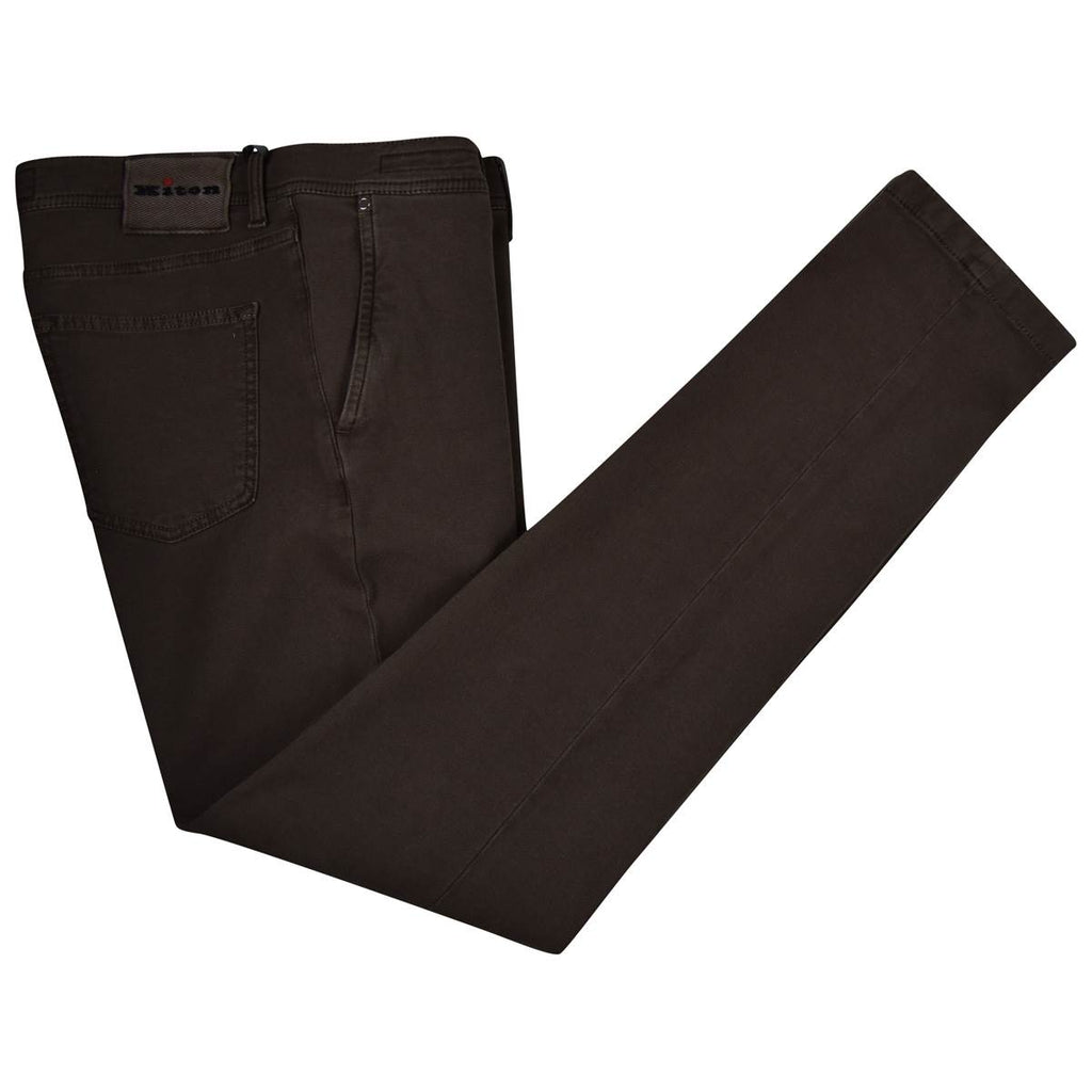 Kiton KITON Brown Cotton Cashmere Ea Pants Brown 000