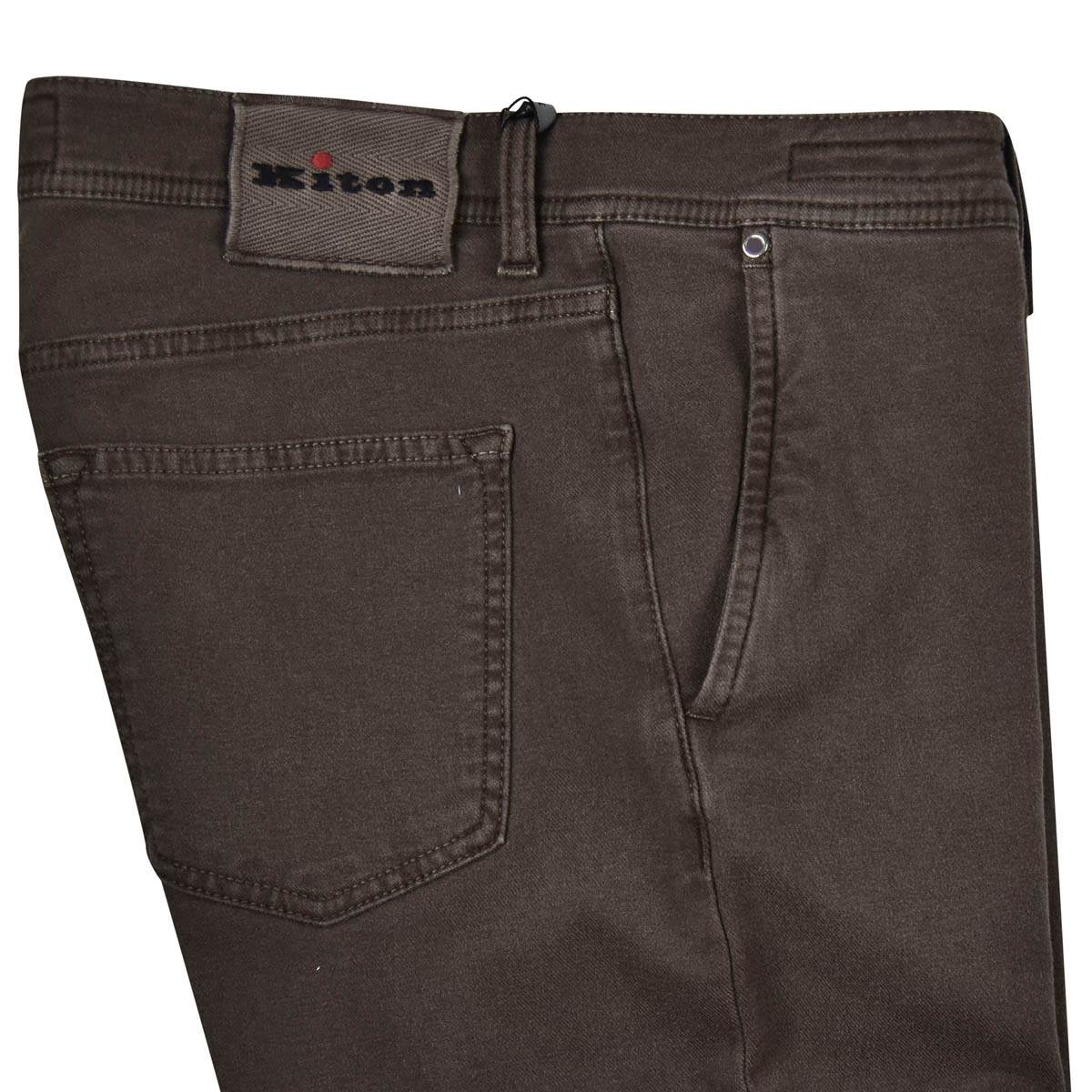 KITON Brown Cotton Cashmere Ea Pants
