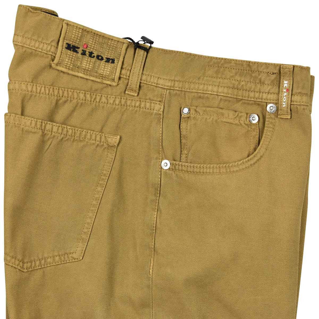 KITON Beige Cotton Cashmere Jeans